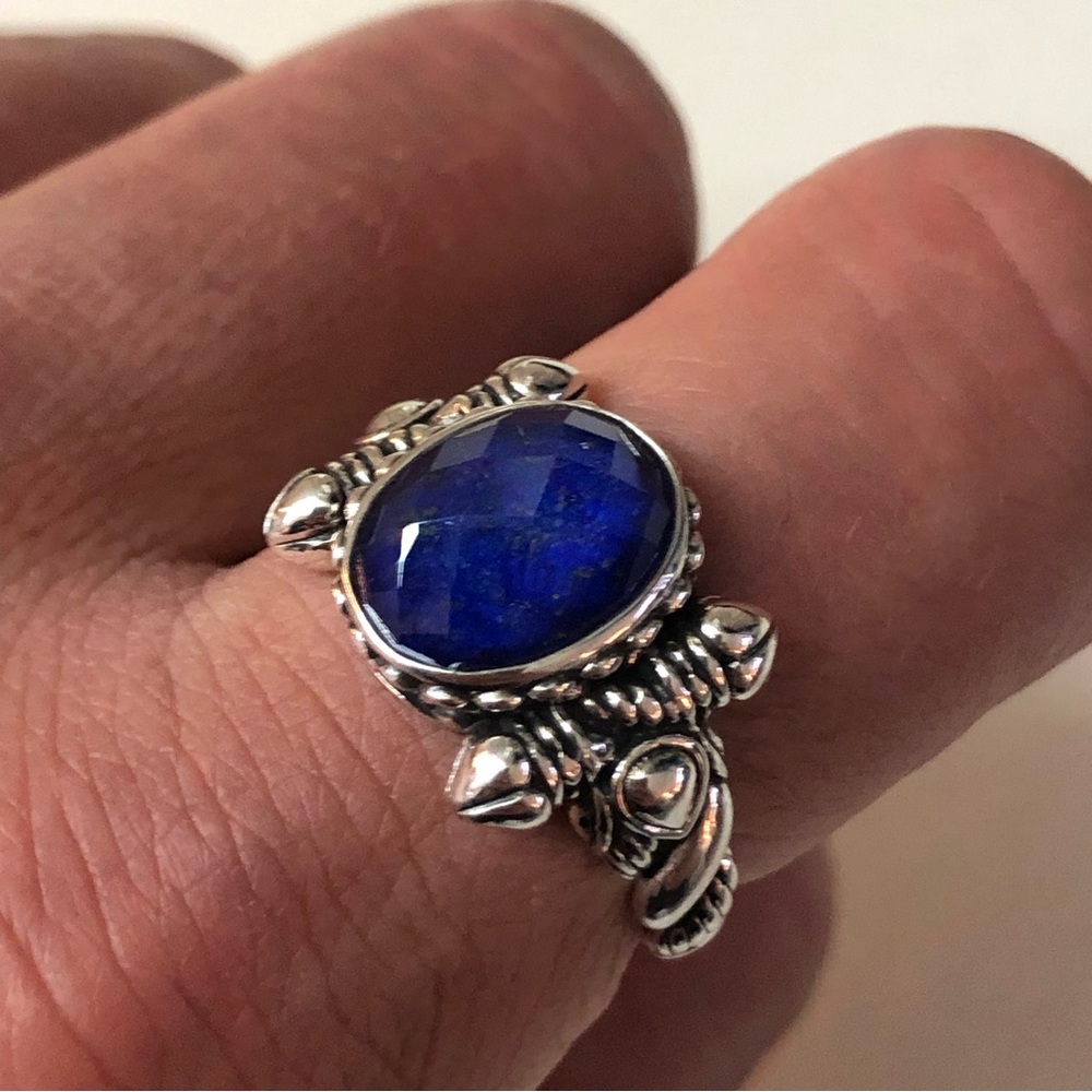 John Hardy Sterling and Blue Ring